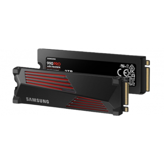 قرص SSD Samsung 990 PRO 2TB PCIe Gen4 NVMe M.2 مع مشتت حراري